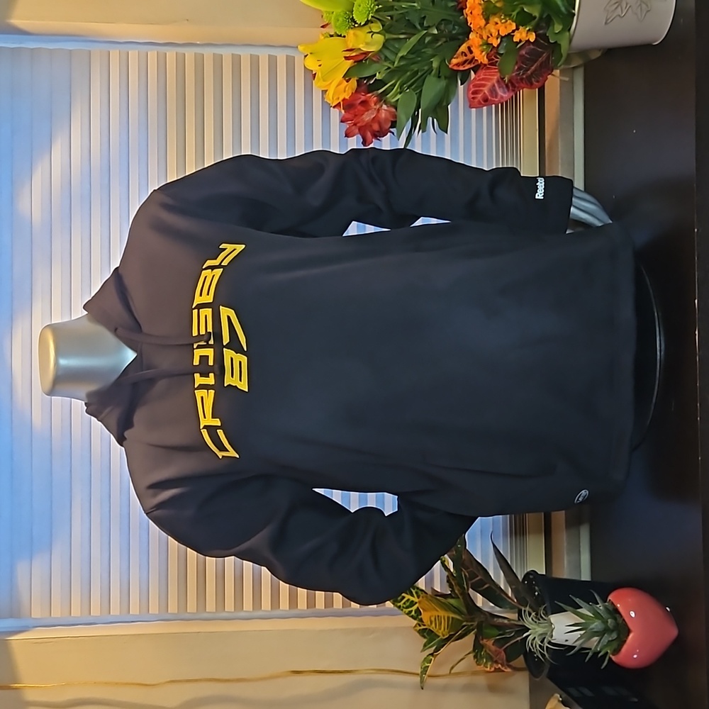 EUC Reebok Pittsburgh Penguins Sidney Crosby Fleece Hoodie - Size M